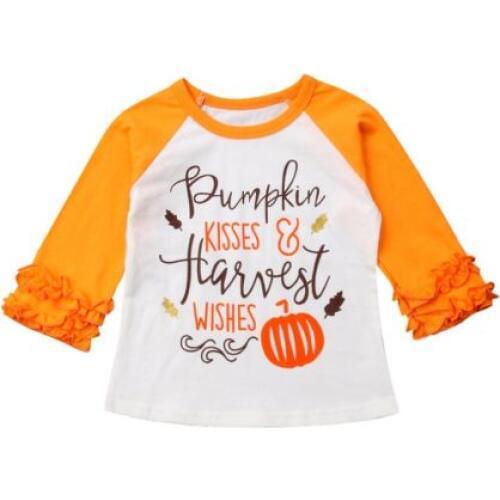 Toddler Kids Baby Boy Girl Cotton Long Sleeve T-shirt Tops Shirts Clothes Outfit Size 1-5T