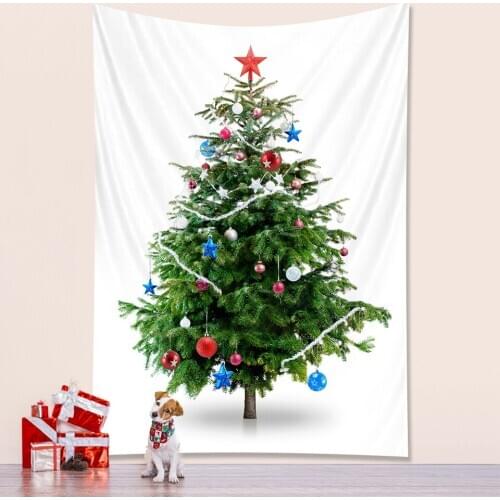 Beautiful Christmas tree bedroom home decoration New Year party large size Tapestry Wall Tapestry Bohemian decorative mattress