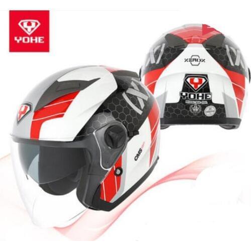 2018 Summer New YOHE Half Face Motorcycle Helmet YH-868 Double lens Motorbike Helmets made of ABS PC Lens Visor size M L XL XXL