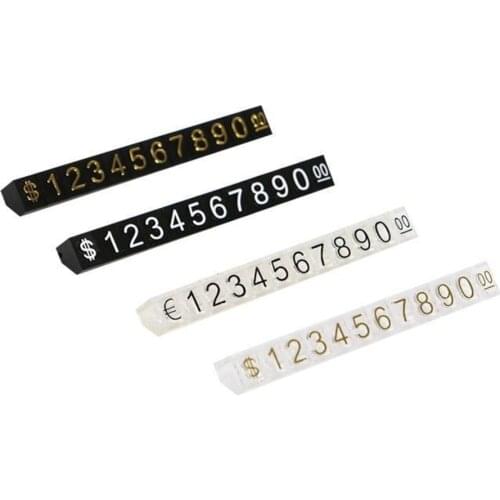 Mini Price Cubes Adjustable Snap Number Counter Display Stand Sign Tags