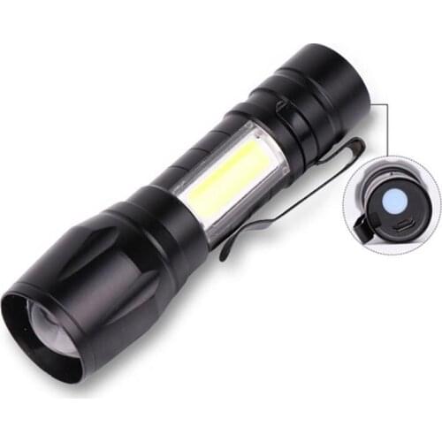 USB Charging Strong Light Zoom Flashlight XMLT6 LED Stretch Zoom Home Lighting Night Fishing Mini Flashlight Camping Hiking