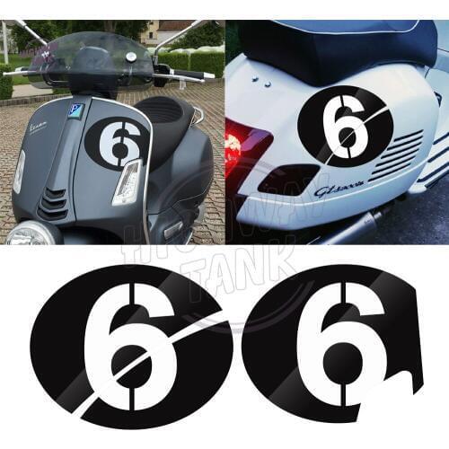 Motorcycle Decals Number 6 Case for Piaggio Vespa GTS300 GTS 300 All