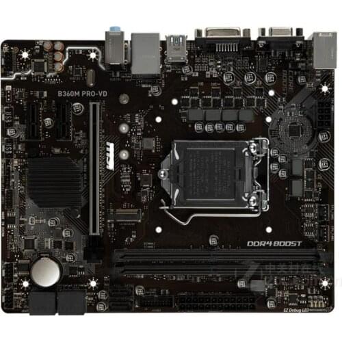 New MSI B360M PRO-VD Desktop Motherboard DDR4 LGA 1151 32GB USB2.0 USB3.1 VGA DVI B360 motherboard free shipping