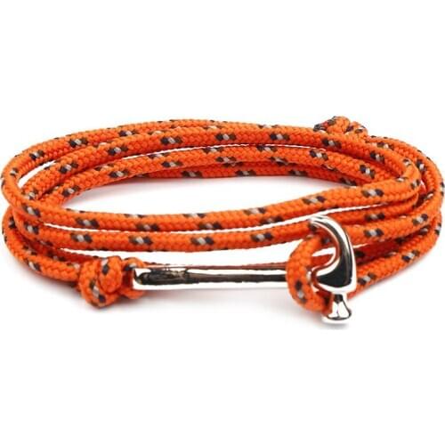 2020 NEW Hammer Head ID Bracelets Personality Women Men Lovers Fashion Braided Handmade Star Rope Jewelry Gift