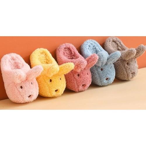 2020 New autumn and winter childrens cotton slippers indoor warm non-slip boys and girls warm slippers