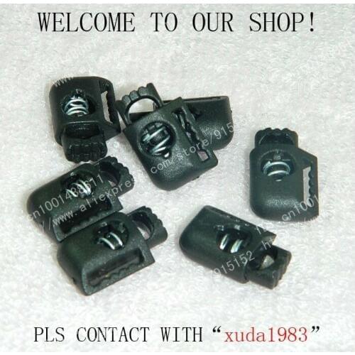 Wholesale black color cord lock,20.5*13*7.3mm spring stopper, cord stopper 200 pcs/lot, free shipping