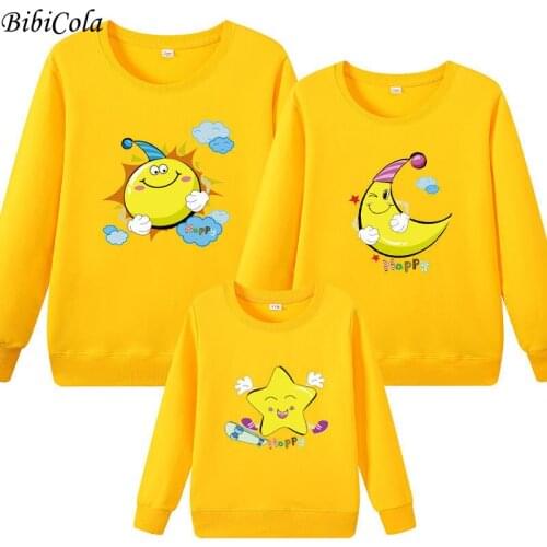Autumn Parent-child Outfit Sweatshirt Cute Family Matching Clothes Long Sleeve T-shirt Clothes Outfits Boys Girl Mom Father Tops