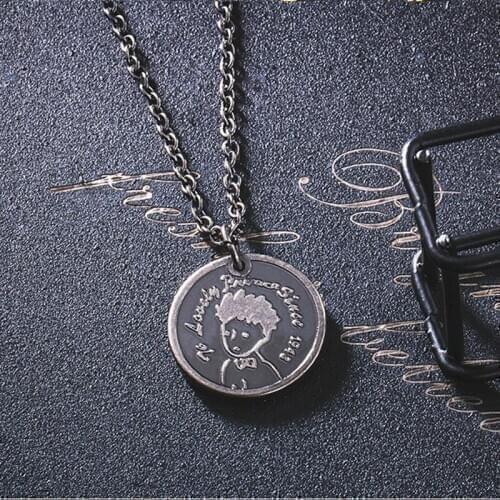 Necklace pendant mensnecklace stainless steel gold chain necklace men hip hop jewelry on the neck man Accessories Round pendant