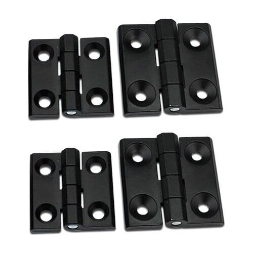 10PCS BLACK 5mm Mount Hole Zinc alloy die-casting hinge Closet Cabinet Door Butt Hinge 40mm x 40mm