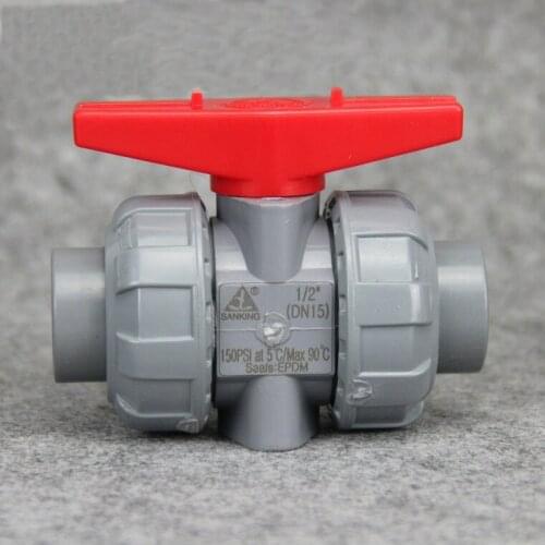 SANKING True Union ball valve 2 WAY CPVC DN15/DN20/DN25 manual valve 150 PSI pressure socket end DIN