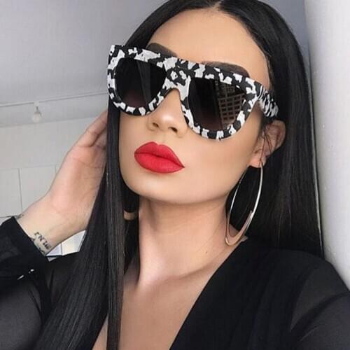 Vintage pilot fashion sunglasses women 2020 luxury brand Gradient shades glasses trends oversized Sunglasses Female