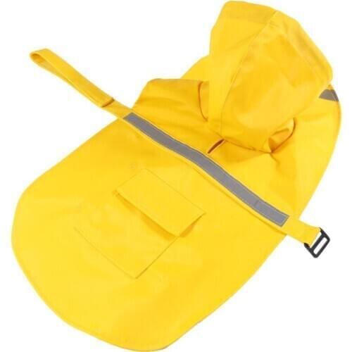 Waterproof Dog Clothes Lightweight Rain Jacket Poncho with Reflective Strip Raincoat for Dogs Large Size Snow Defence