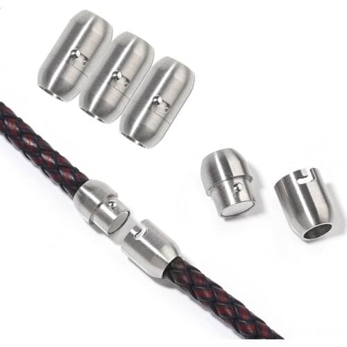 High Quality 6mm Stainless Steel Strong Magnetic Clasps Magnetic Jewelry Clasps For Bracelet Leather Cord Bracelet Connectors
