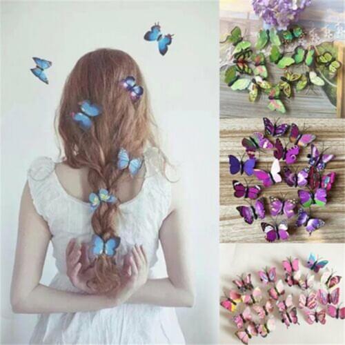 5 Pcs Butterfly Hairpin Bridal Hair Accessories Wedding Photo Headdress Photography Clothing Sweet and Romantic