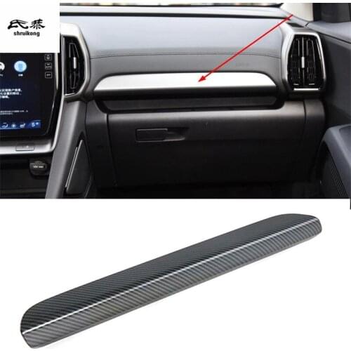 1Lot ABS Carbon Fiber Grain Central Control Decoration Cover For 2021 Hyundai IX35 Car Accessories