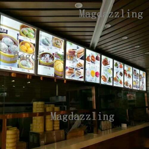 10Units Ultra Slim A2 Aluminum Snap Frame LED Edge-lit Menu Light box,LED Shop Signs for Restaurant