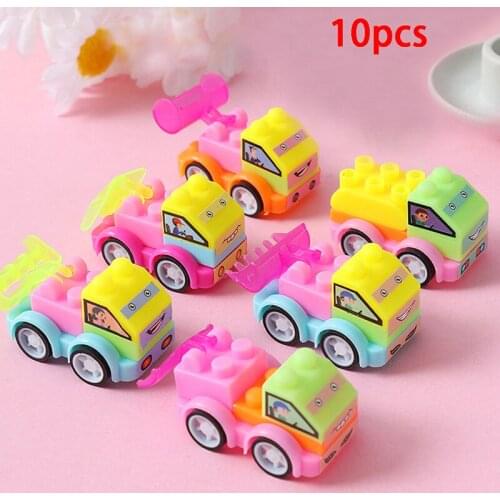 10PCS Mini DIY Assembly Car Child Birthday Party Favor Toys Baby Shower Gift