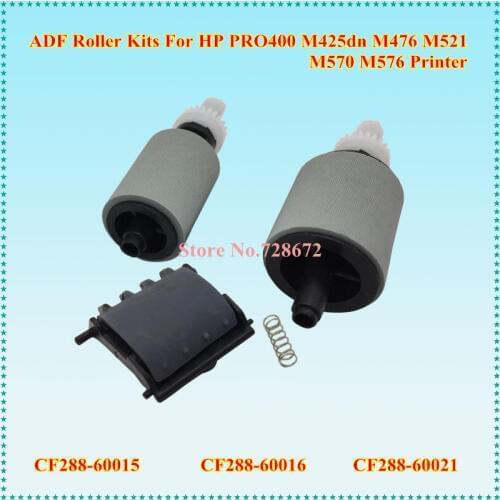 2Sets CF288-60015 CF288-60016 CF288-60021 Compatible ADF Pickup Roller Kit for HP PRO400 M425dn M476 M521 M570 M576 Printer