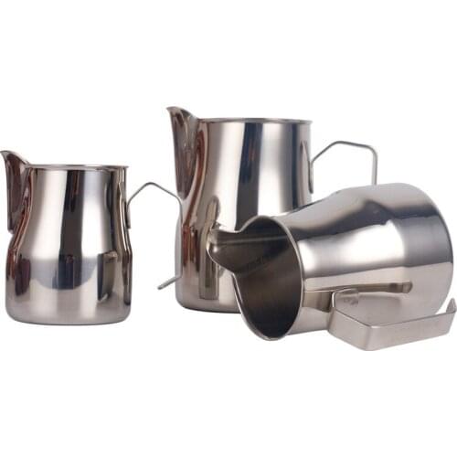 350/500ml/750ml Stainless Steel Milk Frothing Pitcher Latte Creamer Cup Barista Espresso Coffee Pot Pull Flower Tool Coffee Jug