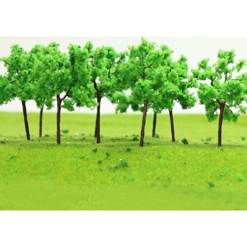 50PCS Iron wire Model Trees TT N 4.5cm model railroad trees 4524 terrarium miniatures model building kits 1:35-1:300 tree