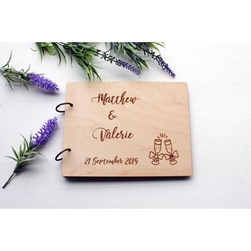 Wedding Guest Book Personalised Guest Book Rustic Wood Guest Book Rustic Custom Wedding Guest book , Custom Guest book, Engraved