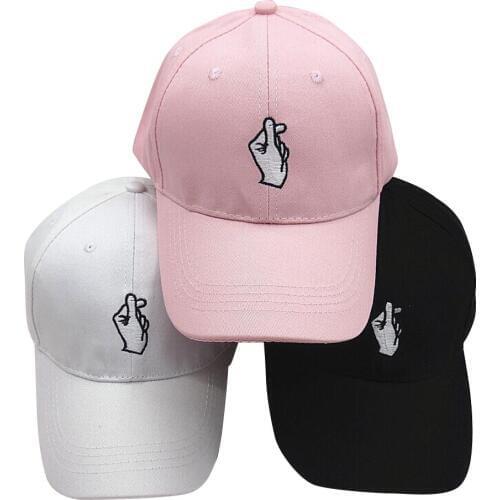 New Fashion Baseball Cap Women Men Embroidery Pattern Baseball Cap Hip-Hop Adjustable Hats Black Pink White Wild Cap
