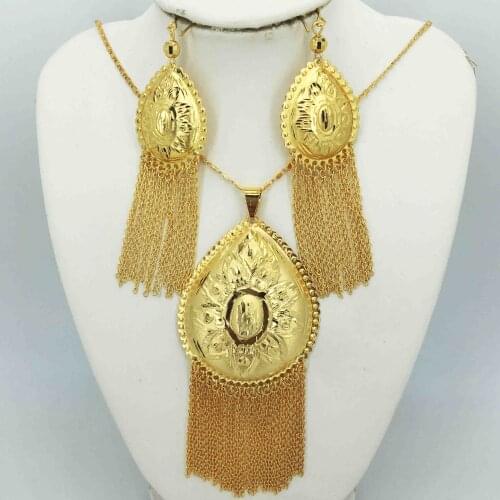 HOT Fashion jewelry set Nigeria Dubai gold-color African bead jewelry wedding jewelry set african beads jewelry sets