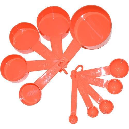 3Color Plastic Measuring Cups 10pcs/lot Measuring Spoon Kitchen Tools Measuring Set Tools For Baking Coffee Tea