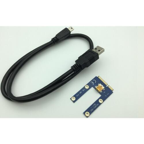 Mini PCIe Riser PCI Express 1x to 16x for Laptop External Graphics Card GDC Miner mini PCIe to PCI-e Extension Cable Riser Card