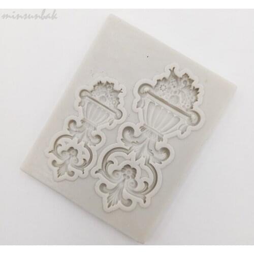 Minsunbak European Embossed Chocolate Silicone Mold Cake Border Decoration Tool DIY Fondant Mold