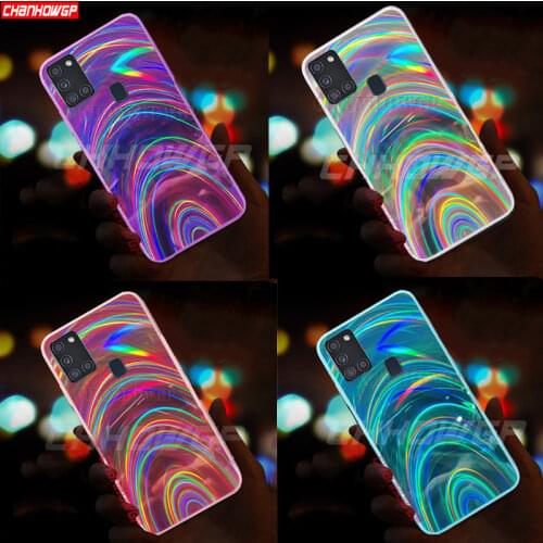 Soft 3D Rainbow Mirror Case for Samsung Galaxy A21S A51 A71 A01 A11 A31 A41 M11 M30S A21 S A217 A515 A715 Glitter TPU Cover