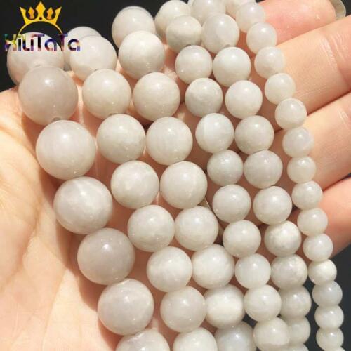 Natural Stone Grey Jades Beads Round Loose Spacer Beads For Jewelry Making DIY Earrings Bracelet Accessories 15'' 6/8/10/12mm