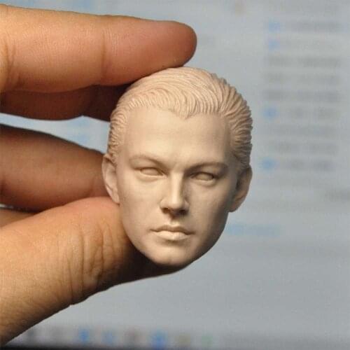 1/6 Scale Leonardo DiCaprio Unpainted Head Models for 12''Figures Body DIY Accessories