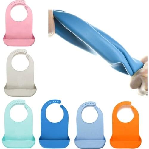 Waterproof Adult Mealtime Anti-oil Silicone Bib Protector Disability Aid Apron Senior Citizen Aid Aprons N7ME