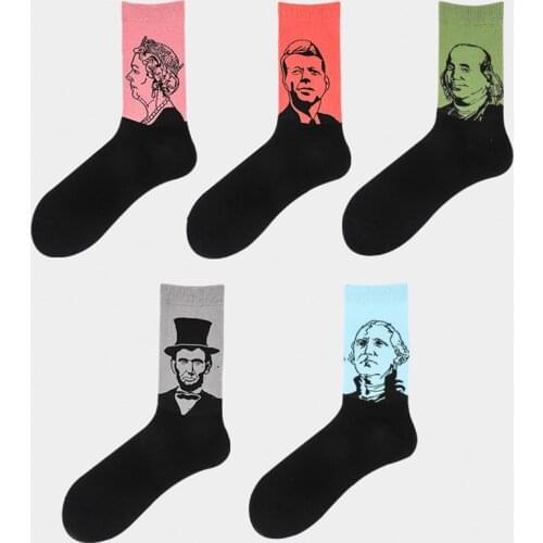 Unisex Socks Men Women Personality Hip Hop Retro Art Van Gogh Mural World Famous Oil Painting Men SocksFunny Happy Socks Meias