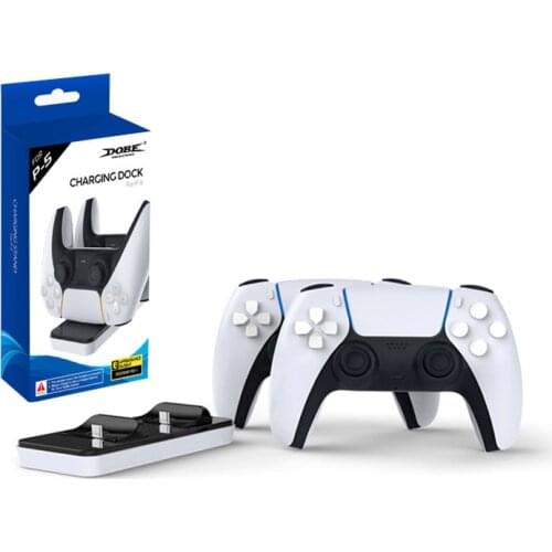 New PS5 Controller DualSense Charger Dual USB Charging Dock Station Detachable Charging Port for Playstation 5 Wireless Gamepad