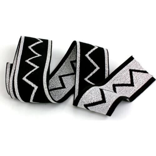 New silver style High quality and durable pants skirt belt car decoration color printing rubber band elastic band