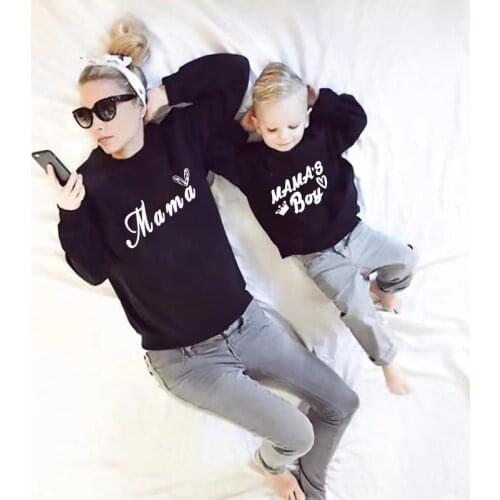 Mommy And Me Clothes Mother Daughter Matching Outfits Mamas Boy Girl Sweatshirt Mom Son Set Mum Kids T Shirt Family Look Autumn