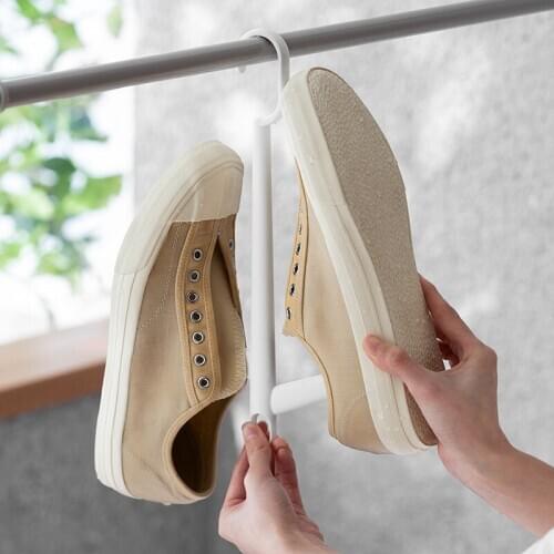 Plastic multi functional shoe hanger high quality drying rack organizer for outdoor balcony