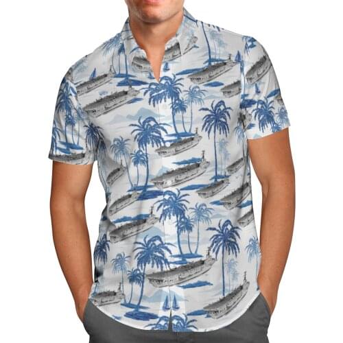 Warship 3D Beach Breathable Hawaii Summer 2021 Shirt Short Sleeve Shirt Streetwear Oversized Chemise Hombre Blusa Masculina-57
