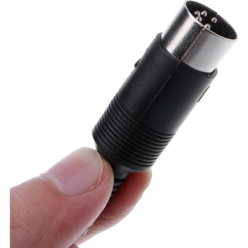 3 Pcs DIN Male Plug Cable Connector 5 Pin with Plastic Handle