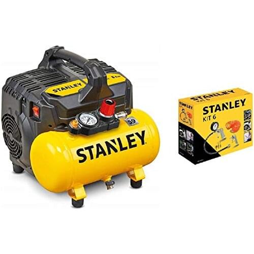 STANLEY DST 100/8/6-silent compressor (59dB) + KIT 6 STANLEY