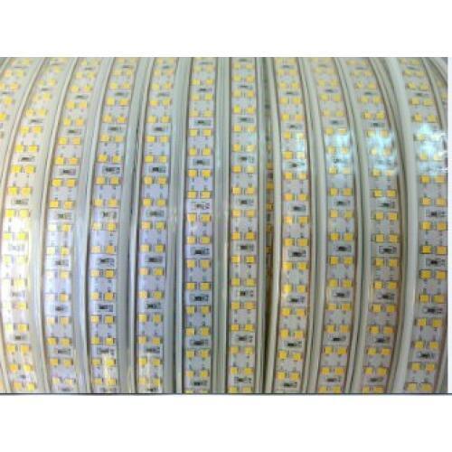 Outdoor 3014 SMD Led Strip AC 220V 168leds/M IP67 Waterproof Garden Rope Light White/Warm White + EU Power Plug High Bright