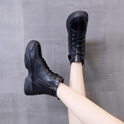 Web celebrity Martin Boots British style new spring and autumn thick sole single boot flat short boots tide boots in 2021