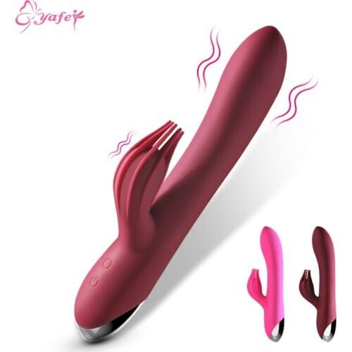 Powerful Dildo Rabbit Vibrator For Women G-Spot Stimulate Clitoris Vagina Massage Female Masturbator Rechargeable Adult Sex Toys