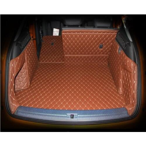 High quality special Full set car trunk mats for Audi Q3 2017-2011 waterproof cargo liner mats boot carpets for Q3 2015 styling
