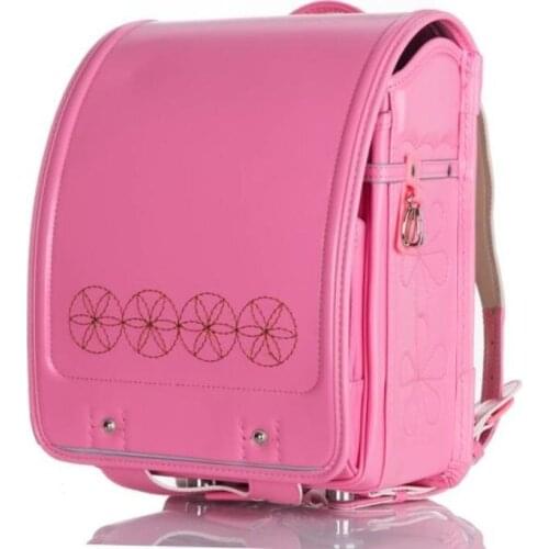 Brand Japanese Randoseru Children Backpack For Kids Bags PU Embroidery Mochila Infantil Teenage Orthopedic School Bag 2021