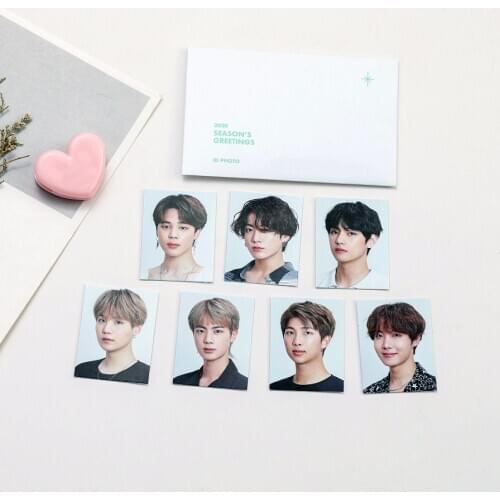 South Korean Groups Kpop Bangtan Boys SEASONS GREETINGS Clearly Photo Cards 3D LOMO Cards Stickers ID Photos Poster Top Quality