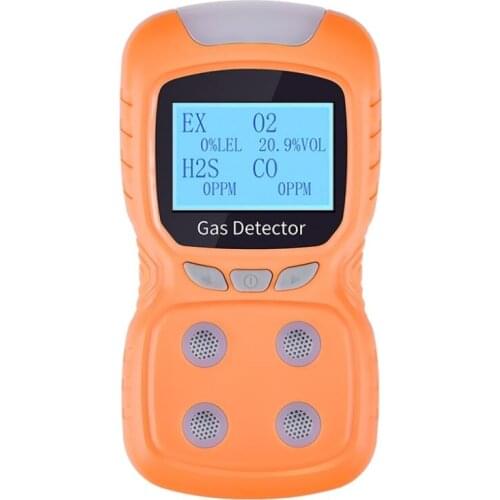 Factory sale Rechargeable Battery operated handheld 4 in 1 multi gas detector multi gas monitor for o2 ch4 co h2s analyzer