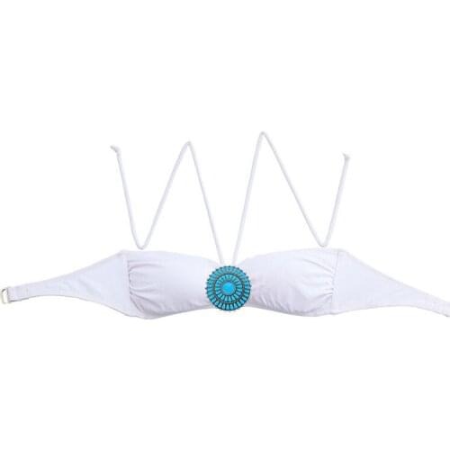 Women Swimwear Top Bikini TOPS Beachwear Black Water Bathing Suits Designer Blue Brooch Sexy Girl Swimming Biquini UP